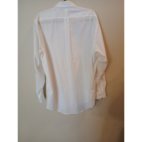 Lands’ End Men’s White Dress Shirt 17-36 Tall No Iron Long Sleeve Button Up - Picture 6 of 15